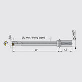 MCTR L/D=10 Drill body for lathes and machining centers, L/D = 10, Tool diameter ø16 - ø28 mm - Big-tools Industrial Supply Tools for Metal Cutting